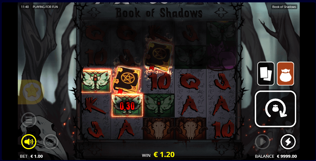 Book of Shadows Free Spin