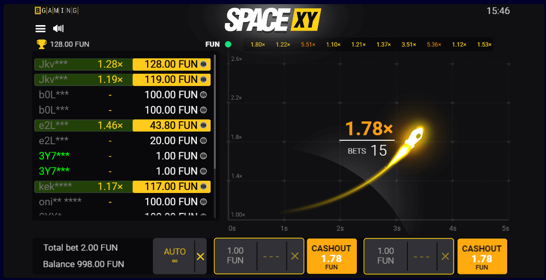 Space XY Free Spin