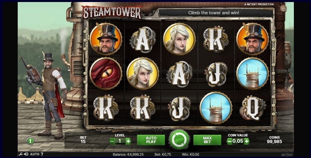 Steam Tower Free Spin